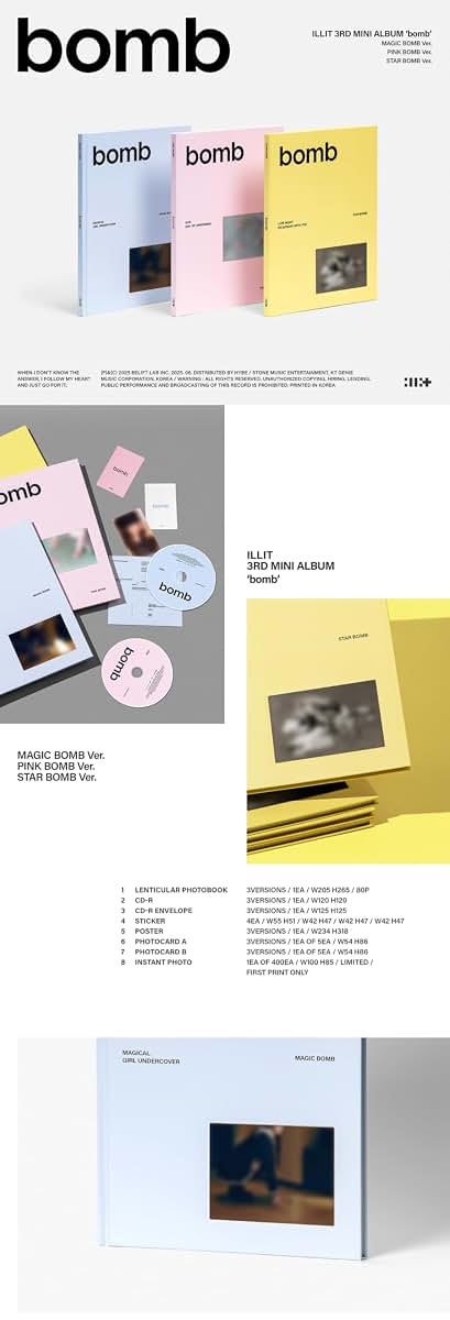 Valueflag ILLIT Bomb 3rd Mini Album Standard 3 Version Set (photo 2)
