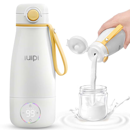 IIUIPI Portable Bottle Warmer, 12oz Wireless Milk Warmer for Travel