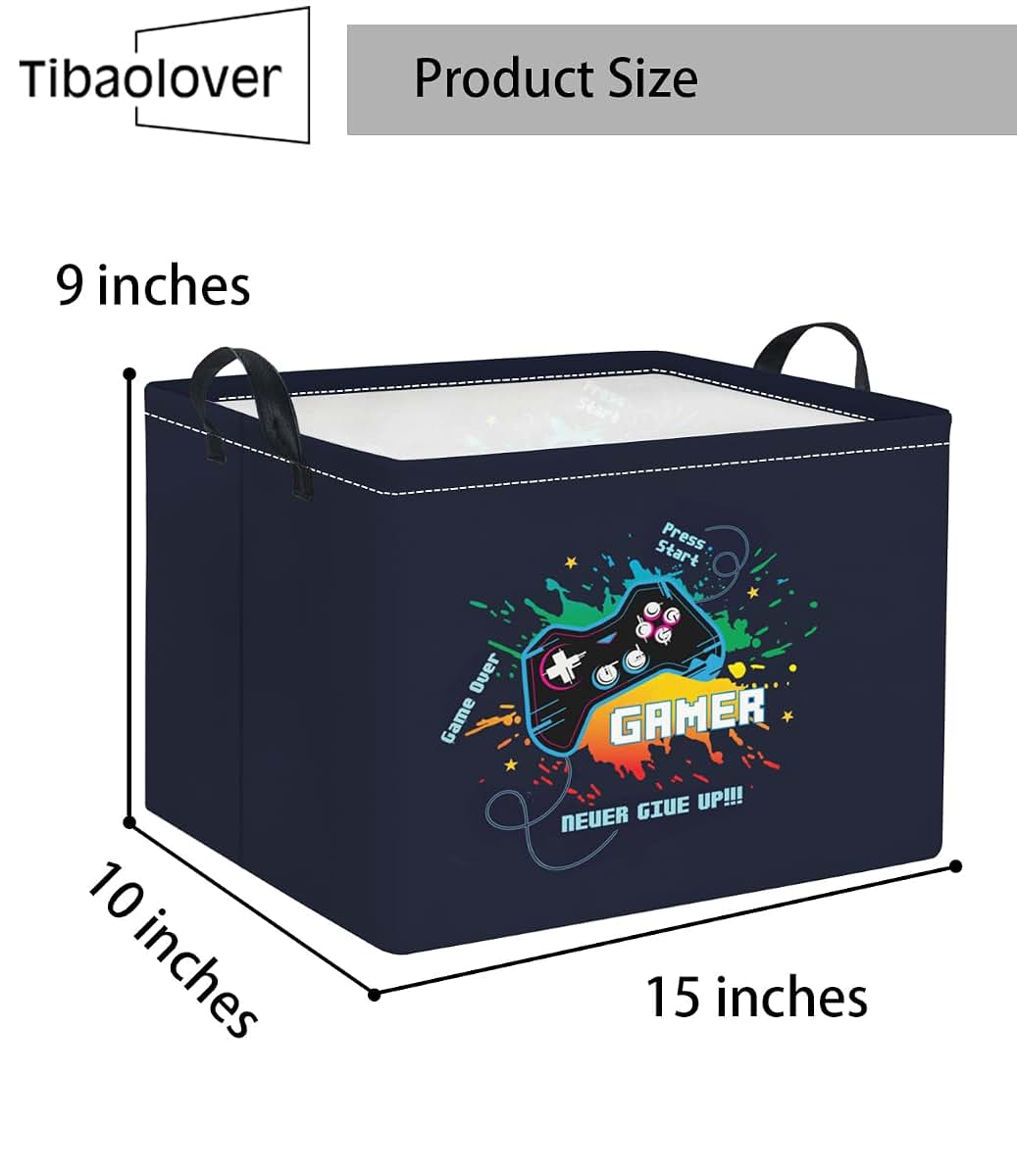TIBAOLOVER Rectangular Baby Storage Basket, Game Pattern