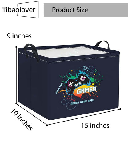TIBAOLOVER Rectangular Baby Storage Basket, Game Pattern