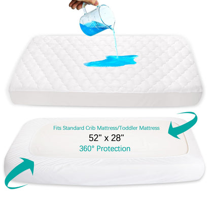 Biloban Crib Mattress Protector Waterproof Fitted Sheet