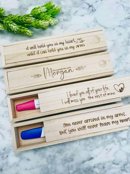 Baby Loss Keepsake Box, Engraved Wooden Memorial Box