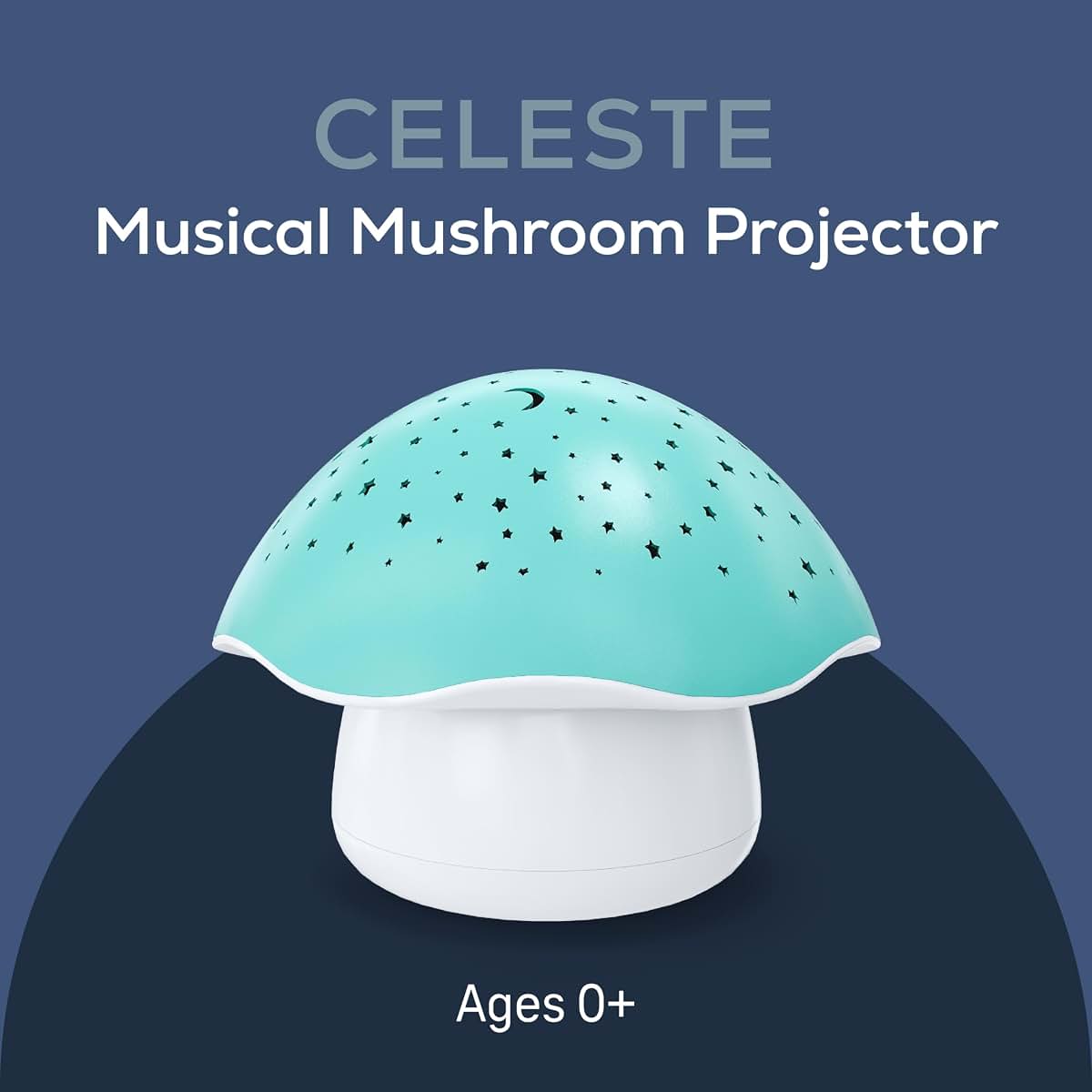 Celeste Mushroom Baby Night Light Musical Projector