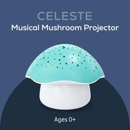 Celeste Mushroom Baby Night Light Musical Projector