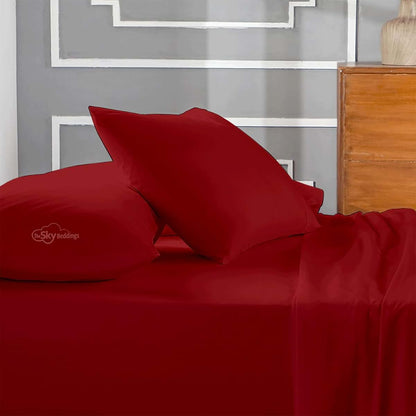 The Sky Bedding Toddler Pillowcase Set of 2, Red 13x18 Inch