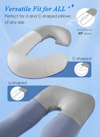 Queen Rose Satin Pillow Cover for Maternity Body Pillows