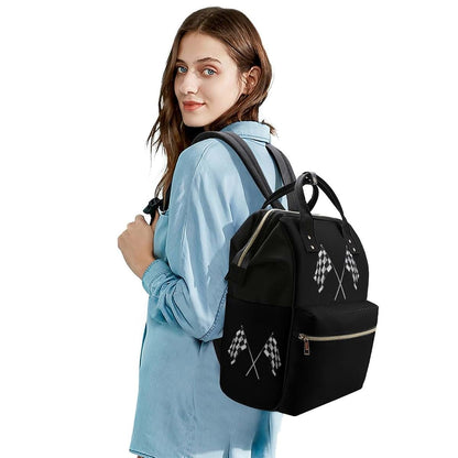 Songting Diaper Bag Backpack in Black-Style Checkered Print (photo 4)