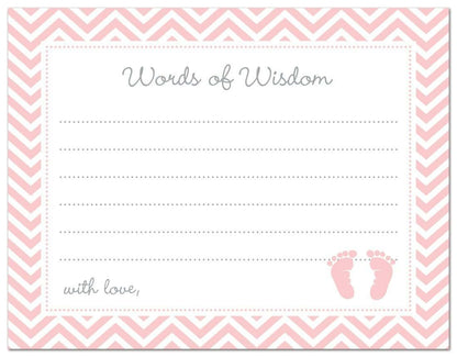 MyExpression.com 48 Cnt Pink Baby Feet Footprint Advice Cards (photo 3)