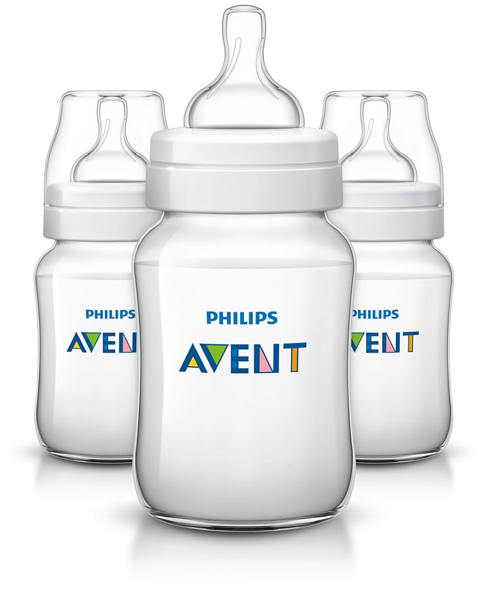 Philips Avent Anti-colic Baby Bottles Clear, 9oz 3 Piece