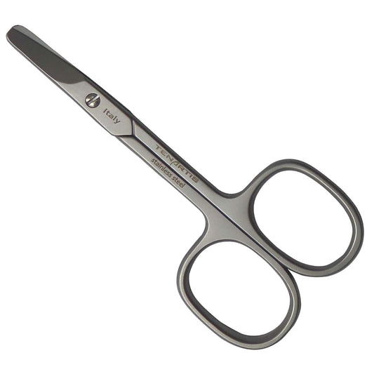 Tenartis Baby Nail Scissors with Curved Blades and Round Safety Tips - Made in Italy (3.5", Stainless Steel)