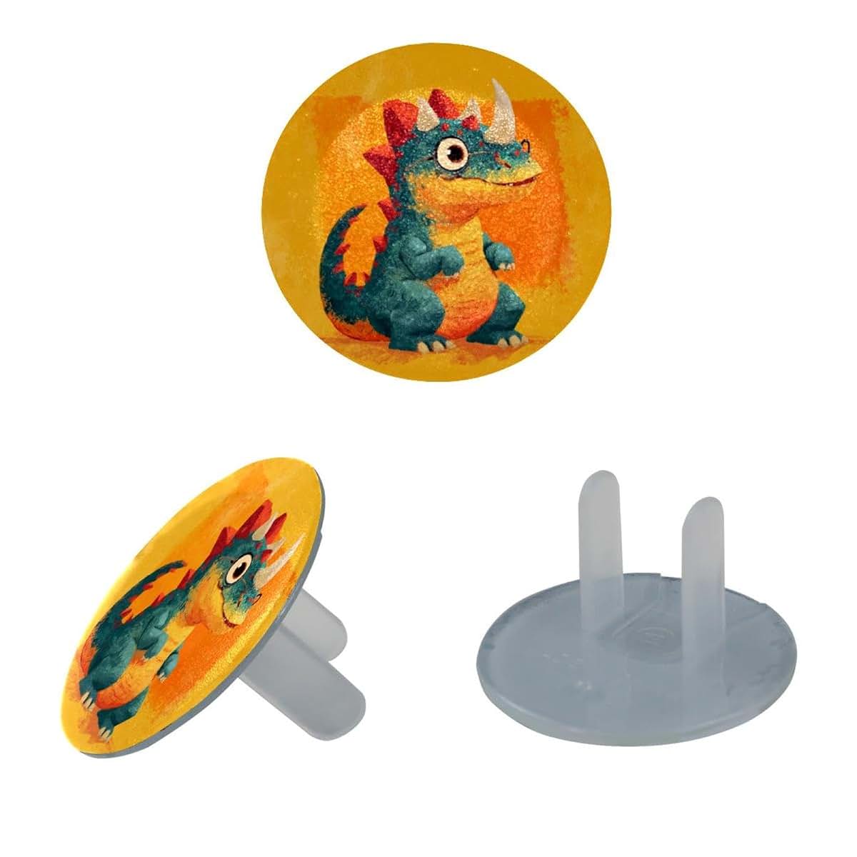 CDGIRUOWUNV Dinosaur Outlet Covers for Baby Proofing (photo 2)