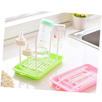 GETAJGHSD Foldable Bottle Drying Rack, Light Green Space-Saving