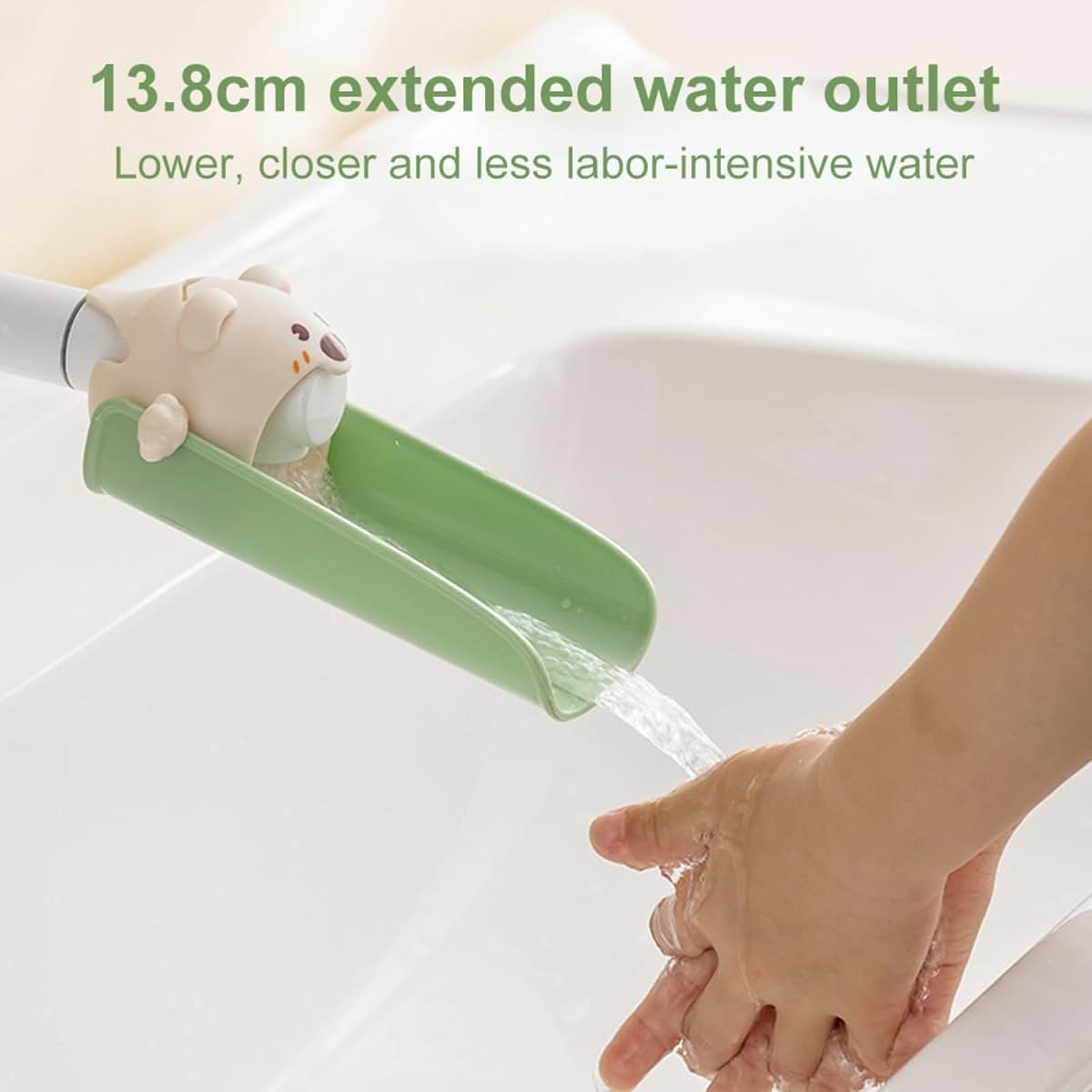 Yunnesdre Silicone Faucet Extender, Animal Shaped Tap Extension (photo 3)