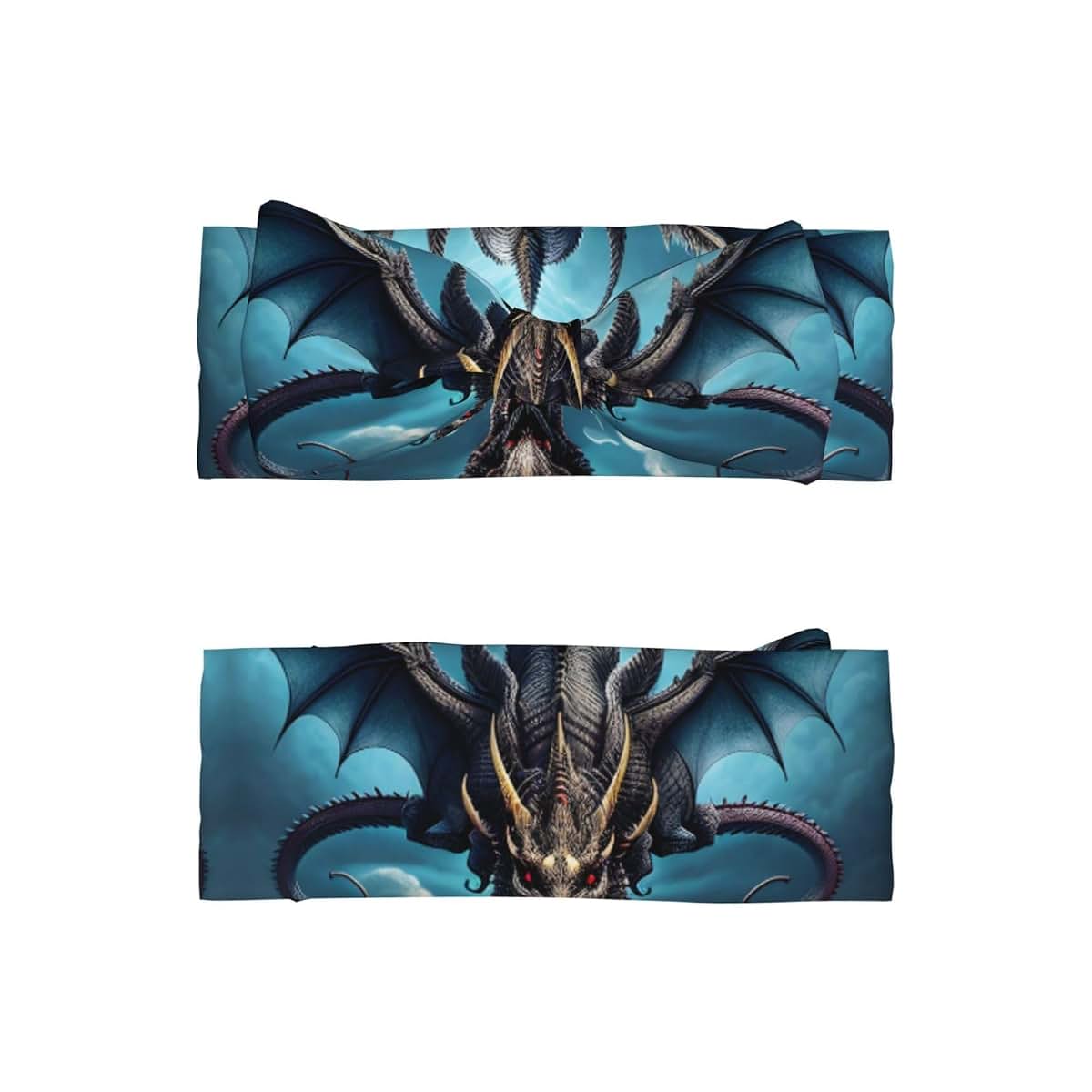 BabyOneStop Flying Dragon Printed Baby Bow Headband For Infants