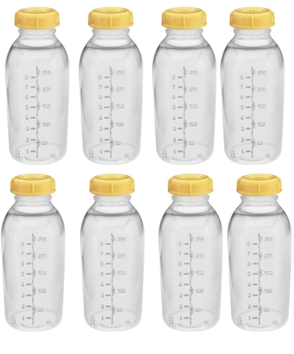 Medela Breastmilk Collection, Storage, and Feeding Bottles with Lids, 8 Pack, 8oz/250ml