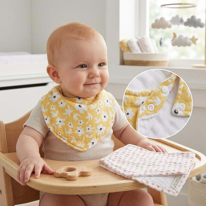 Lulujo Soft Cotton Baby Bibs, 2 Pack