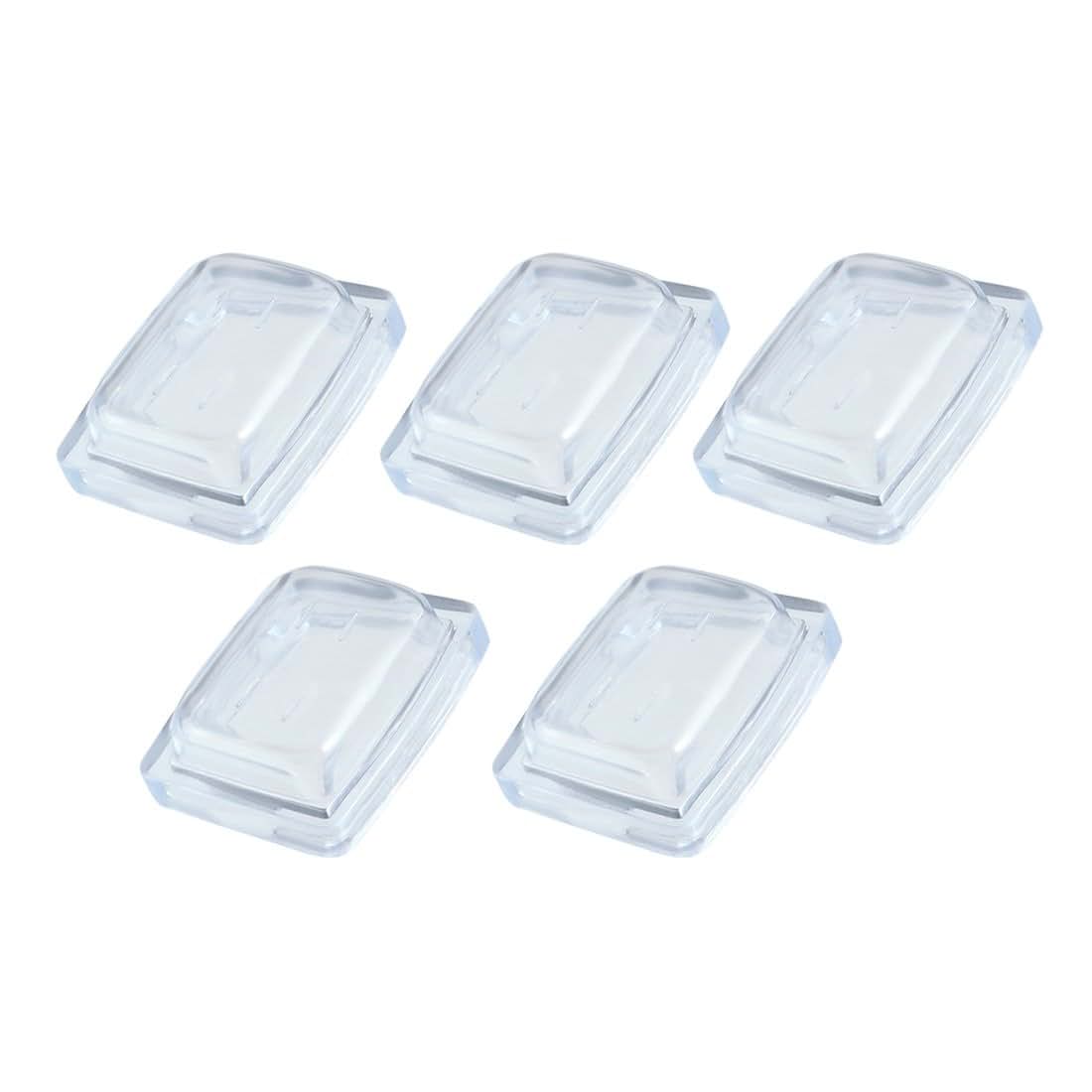 Aexit 5-Pack Silicone Rocker Switch Protector Covers Transparent Splash-Proof