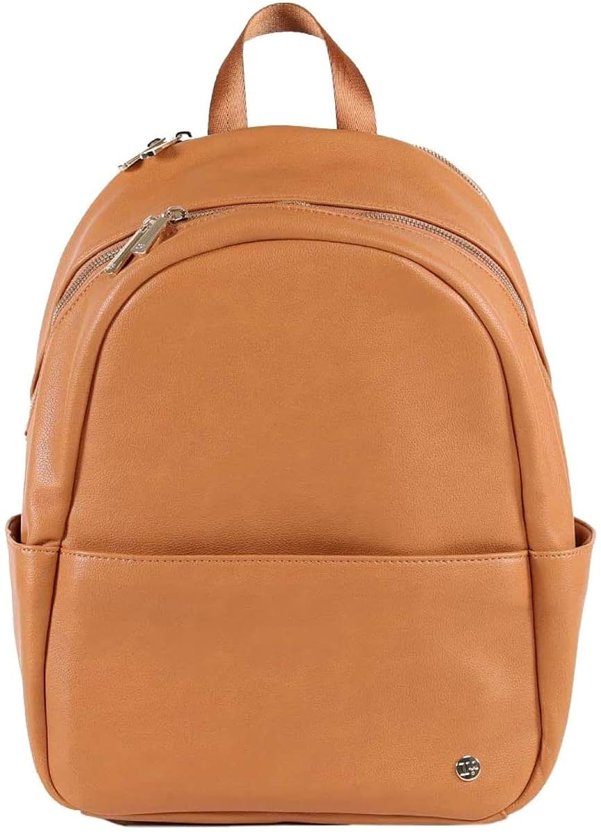 Little Unicorn Skyline Backpack Cognac Vegan Leather Diaper Bag