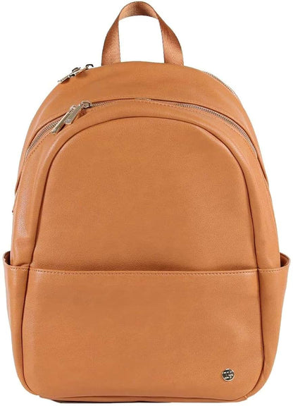 Little Unicorn Skyline Backpack Cognac Vegan Leather Diaper Bag