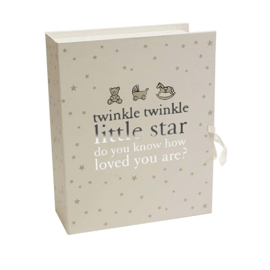 ukgiftstoreonline Baby Compartment Keepsake Box With Icons Gift Twinkle Twinkle Little Star