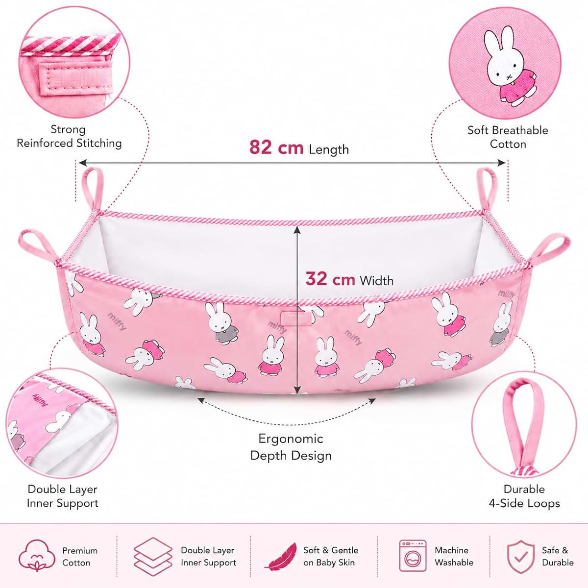 Pureshop Baby Hammock Cloth Replacement With Mosquito Net (photo 2)