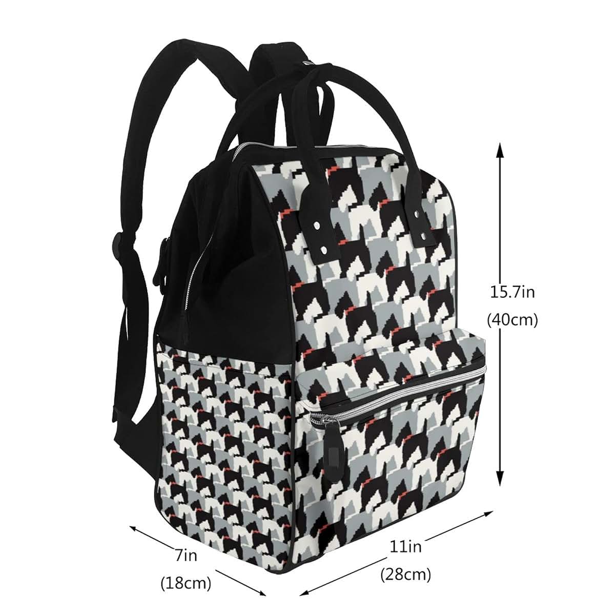 DDHSKDG Black Scottie Dogs Large Capacity Mummy Maternity Bag Diaper Backpack (photo 2)