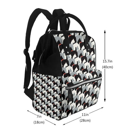 DDHSKDG Black Scottie Dogs Large Capacity Mummy Maternity Bag Diaper Backpack (photo 2)