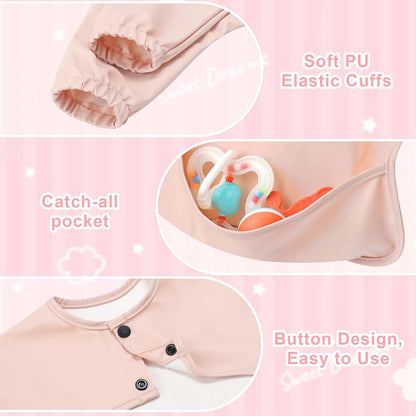Accmor Long Sleeve Waterproof Baby Bib For 6-24 Months