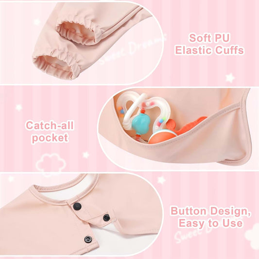 Accmor Long Sleeve Waterproof Baby Bib For 6-24 Months