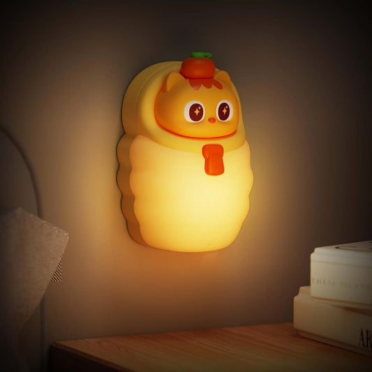 Mrscoz LED Night Light, Rechargeable Touch Lamp for Nursery, Orange