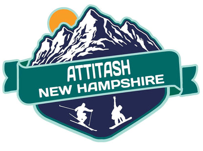 Attitash New Hampshire Ski Adventures Souvenir 4 Inch Vinyl Decal