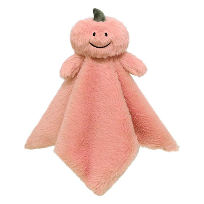 Doindute Baby Pink Pumpkin Soft Stuffed Animal Security Blanket, 14 Inch Plush Lovey for Newborns and Toddlers
