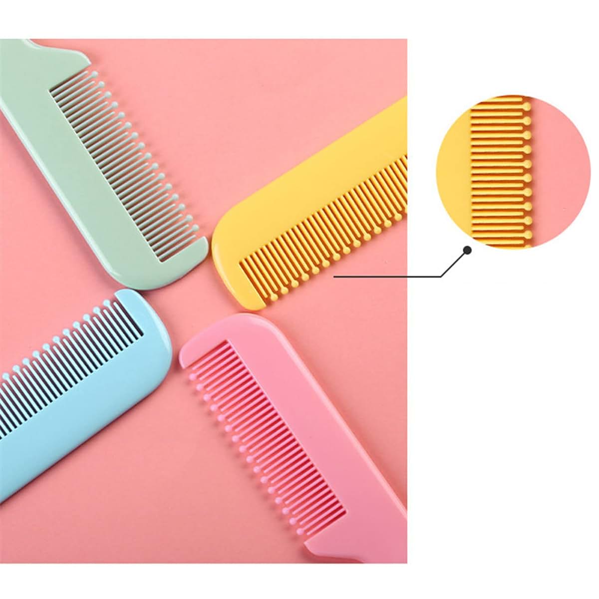 Psdndeww Brush & Comb Set Children Hair Brush Soft Nylon Bristle Caps Hair Brush For Toddler Infant Head Massage, Blue (photo 3)
