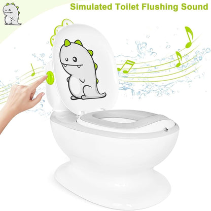 KtEli Toddler Potty Training Seat, Realistic Children's Toilet with Music for 1-3 Years, Dinosaurs Urinal Pot, Toilet (photo 4)