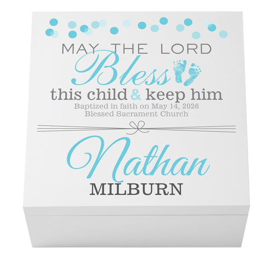 Let's Make Memories Personalized Keepsake Box for Baptism