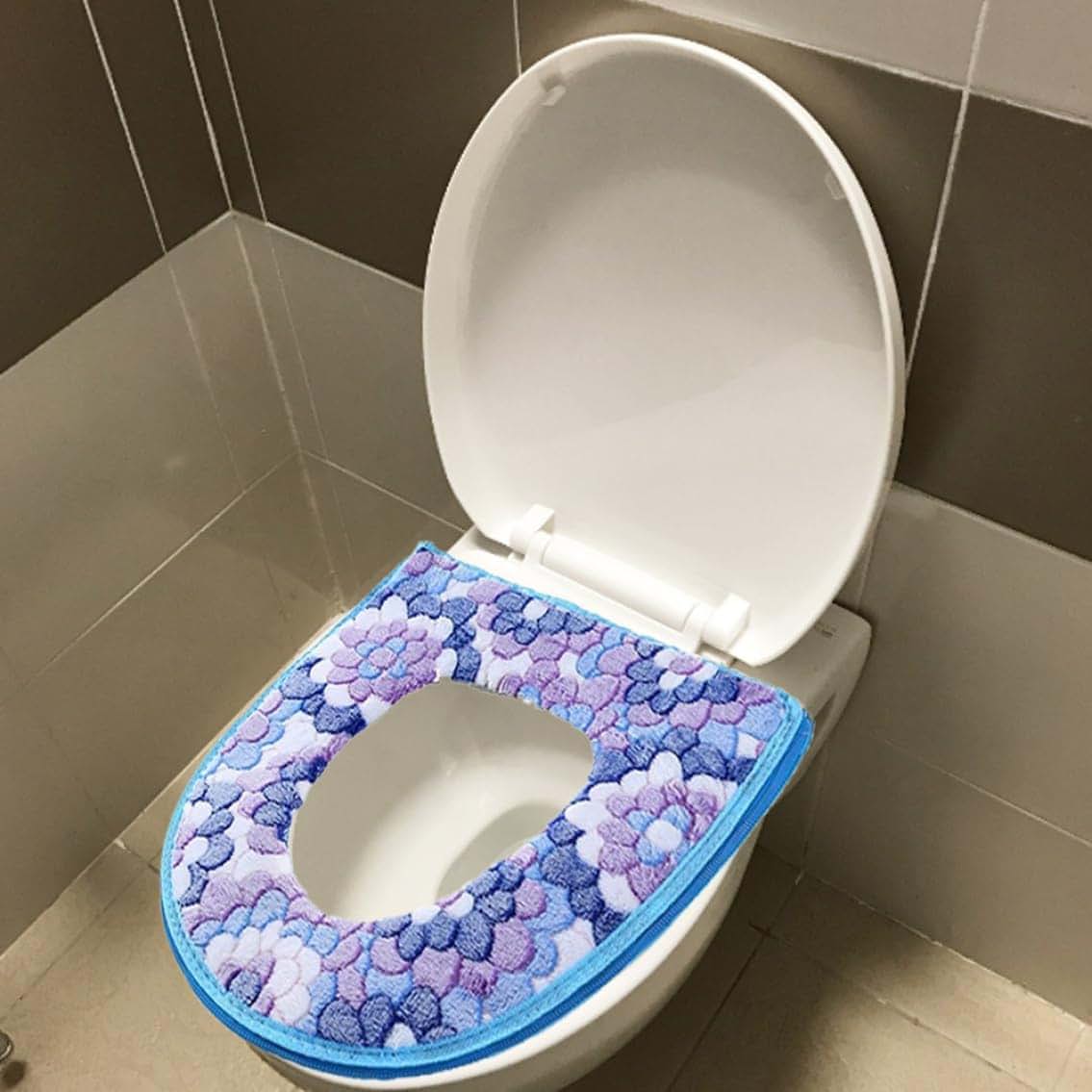 Monetais Toilet Seat Cushion Soft Zipper Cover Set (photo 2)