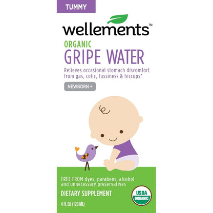 Wellements Organic Gripe Water for Infant Digestive Support