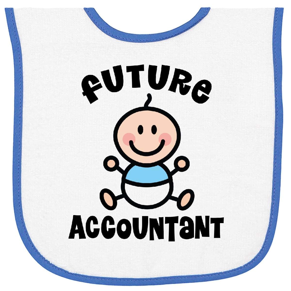 Inktastic Future Accountant Terry Cloth Bib for Baby Boys