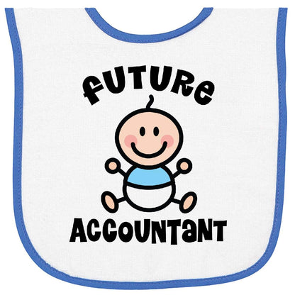 Inktastic Future Accountant Terry Cloth Bib for Baby Boys