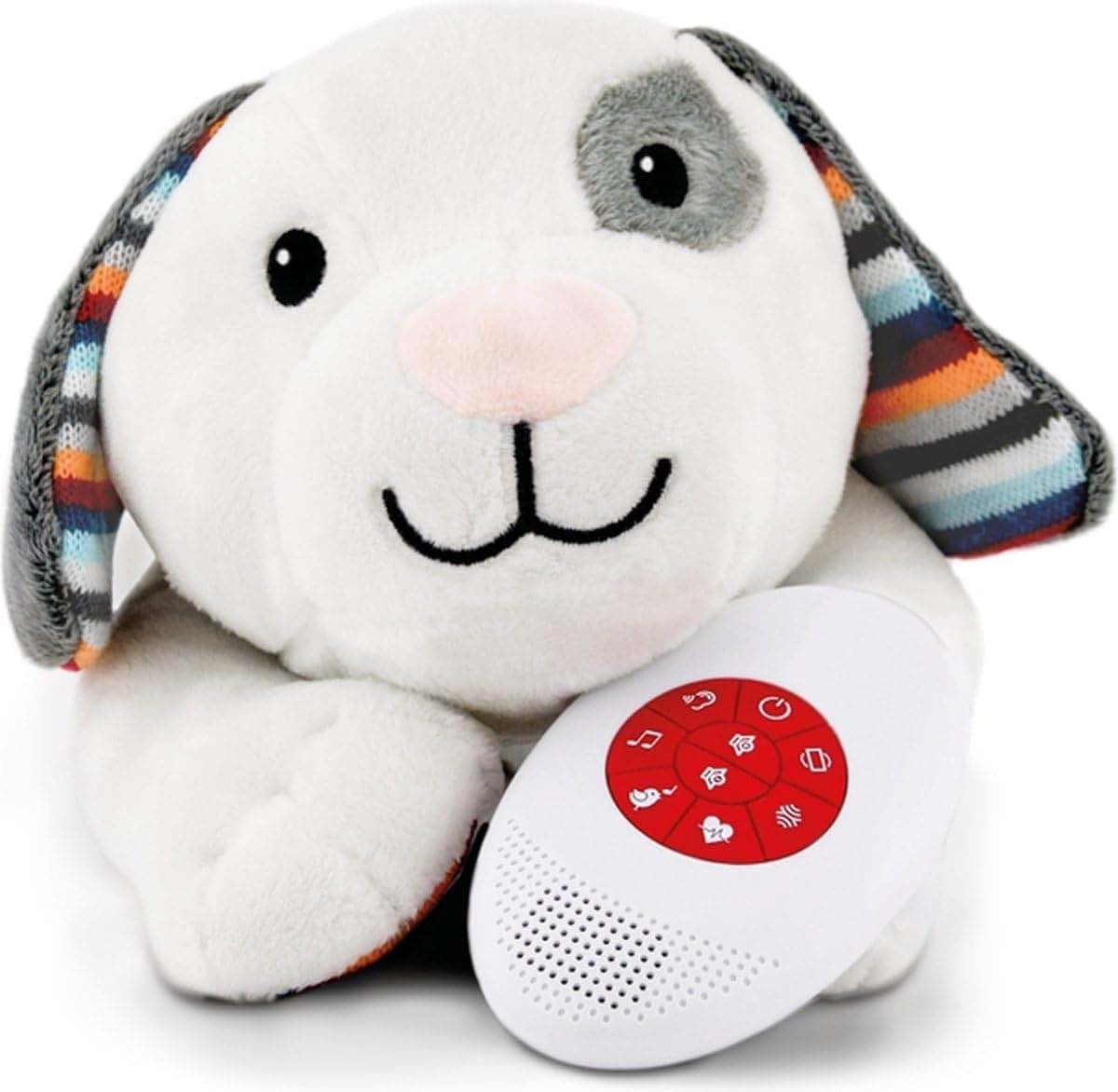Zazu Kids Zazu Dex The Dog Baby Soother - Baby Musical Soft Toy with Heartbeat Sound and White Noise – Sleep Aid for