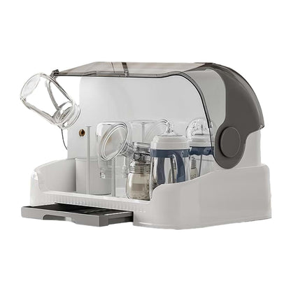 BabyOneStop Bottle Drying Rack with Lid - Gray