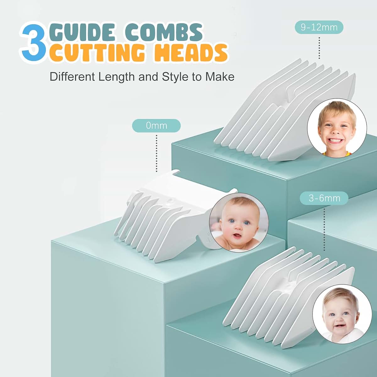 Baby Hair Clippers Kit - Cordless Ceramic Trimmer for Children