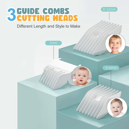 Baby Hair Clippers Kit - Cordless Ceramic Trimmer for Children