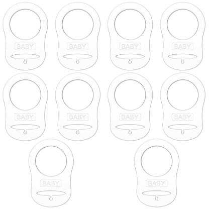 FNANJWQ 10 Pack Clean Pacifier Clip Pacifier Silicone Adapter Rings