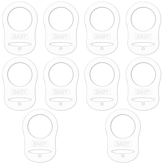 FNANJWQ 10 Pack Clean Pacifier Clip Pacifier Silicone Adapter Rings
