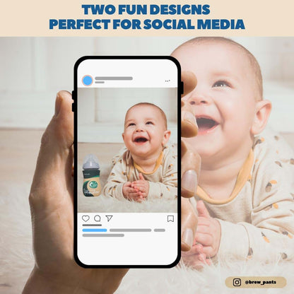 Brew Pants Coffee Themed Coozies for Baby Bottles - Funny Gift for New Parents & Baby Showers - (2 Premium Designed (photo 4)