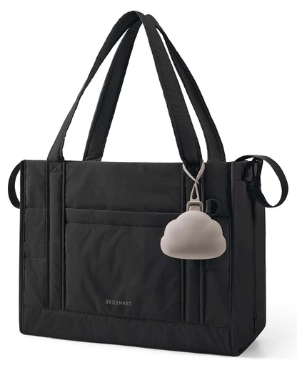 BAGSMART Diaper Bag Tote with Insulated Pockets, Pacifier Case, Stroller Straps & Changing Pad