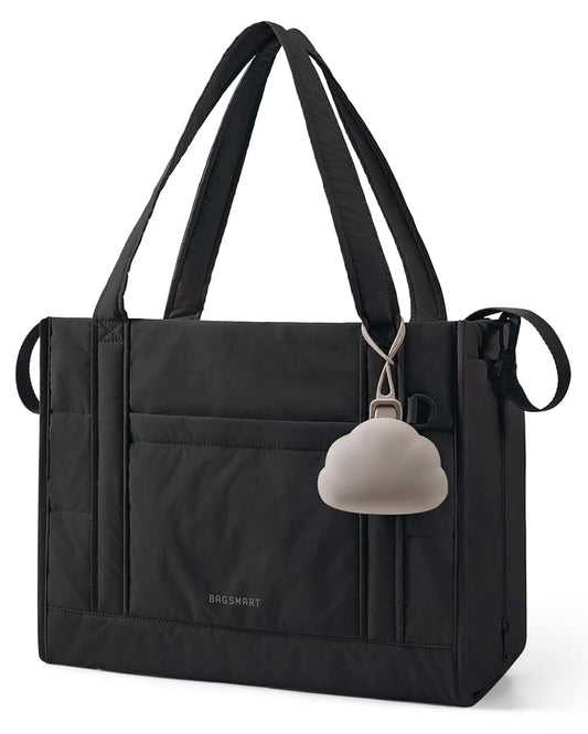 BAGSMART Diaper Bag Tote with Insulated Pockets, Pacifier Case, Stroller Straps & Changing Pad
