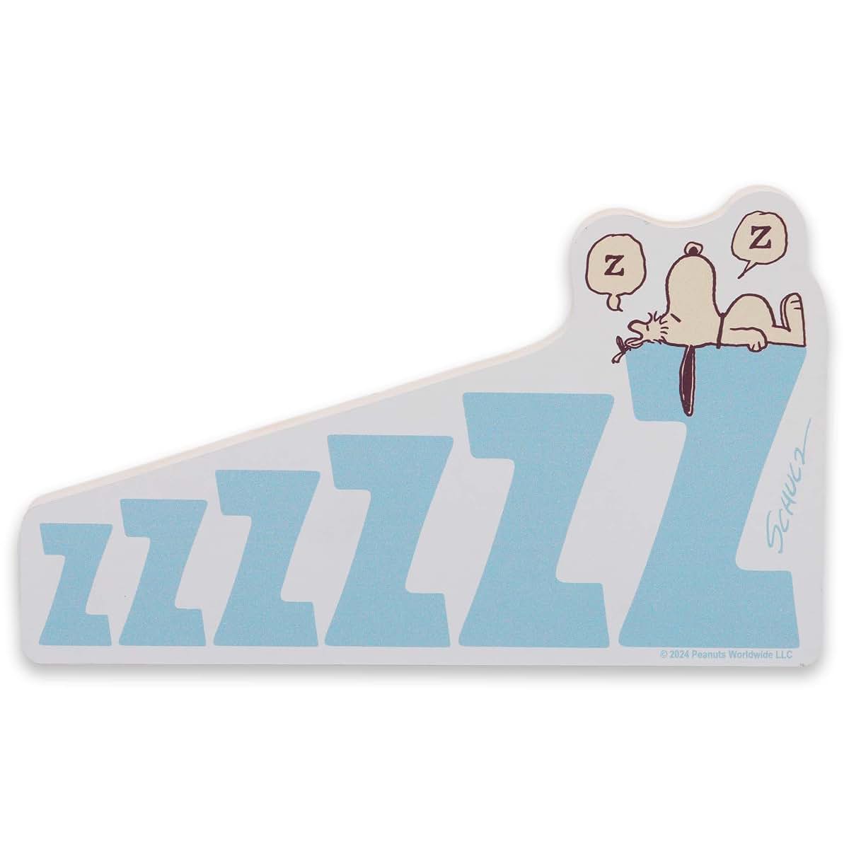 Open Road Brands Peanuts Snoopy Zzzs Shelf Sitter Decor MDF Wood Tabletop Decoration