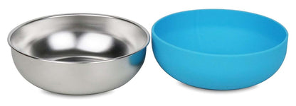 WeeMoose Stainless Steel Baby Bowls Set of 4 with Silicone Shells